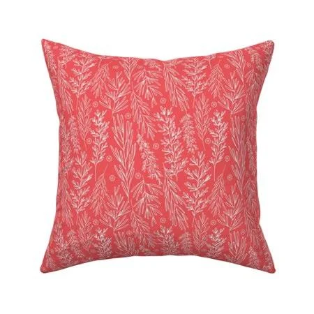 Modern Christmas Christmas Throw Pillow Cover W Optional Insert by Roostery - Size: Cu003E+ert Add Red