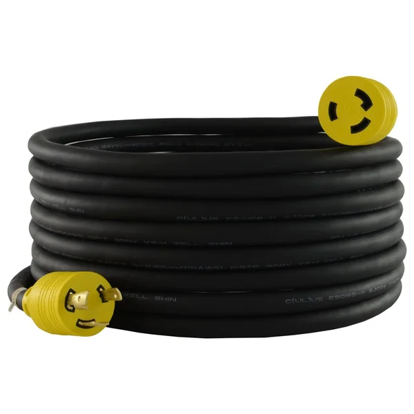 Conntek [RUL630PR-025] 25-Feet 10/3 30-Amp 250-Volt L6-30 Anti-Weather, Oils, Acids and Chemicals Rubber Locking Extension Cord