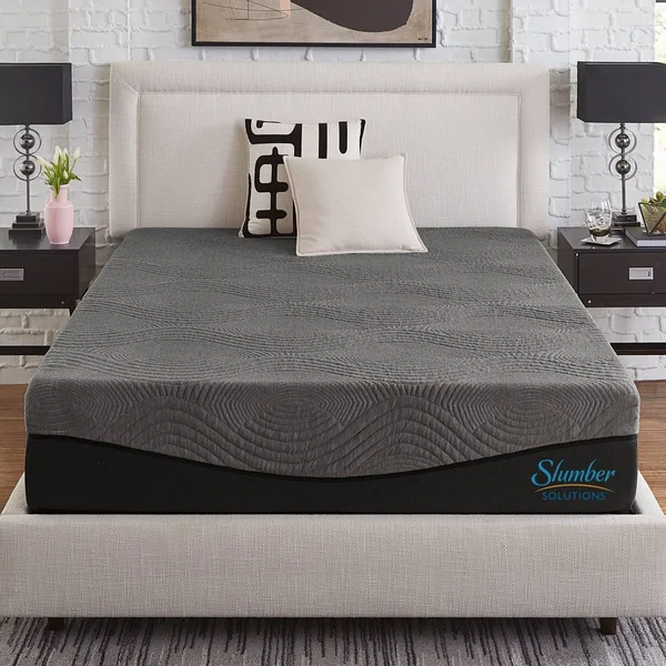 Slumber Solutions Active 10-Inch Charcoal Memory Foam Mattress King