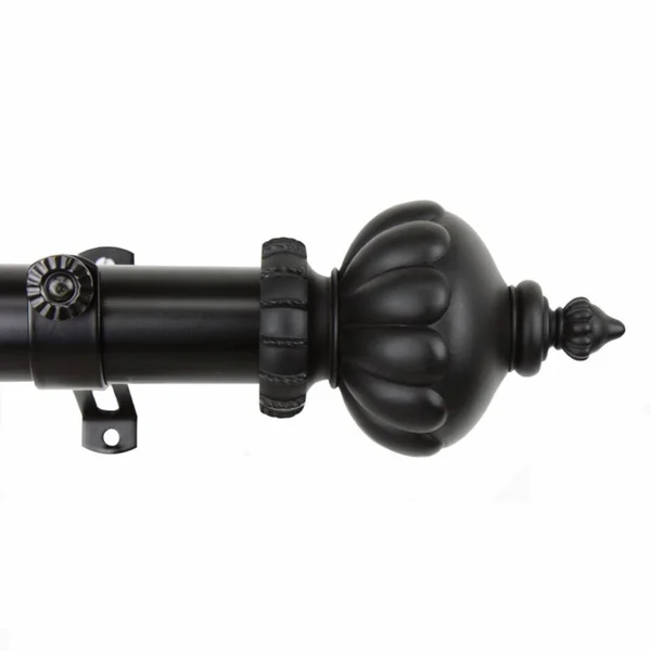 Rod Desyne Imperial 1.5x22 Custom Cut Length Curtain Rod - 21ft Black