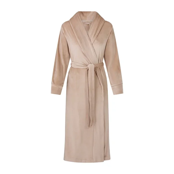 SKIMS Women's Velour Long Robe - Nude - Size L