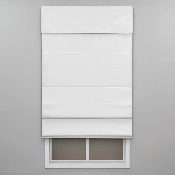Perfect Lift Window Treatment Cut-to-Width White Cordless Blackout Energy-Efficient Cotton Roman Shade 26 in. W x 72 in. L