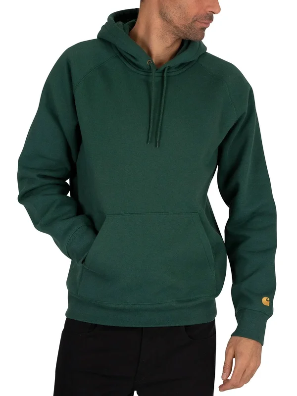 Carhartt WIP Hooded Chase Sweat I026384 TREEHOUSE/GOLD