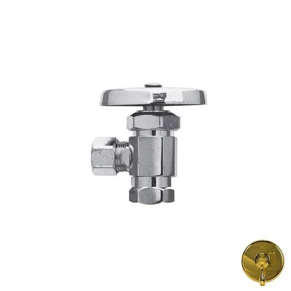Brasstech 404/24 Angle Valve, 3/8x22 IPS Polished Gold (PVD)