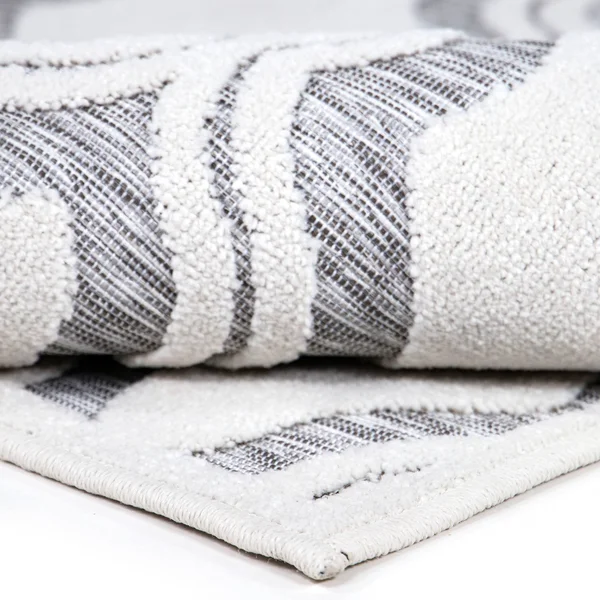 My Texas House by Orian Indoor/Outdoor Cotton Blossom Natural Gray Area Rug - 7&9x22 x 10&10x22