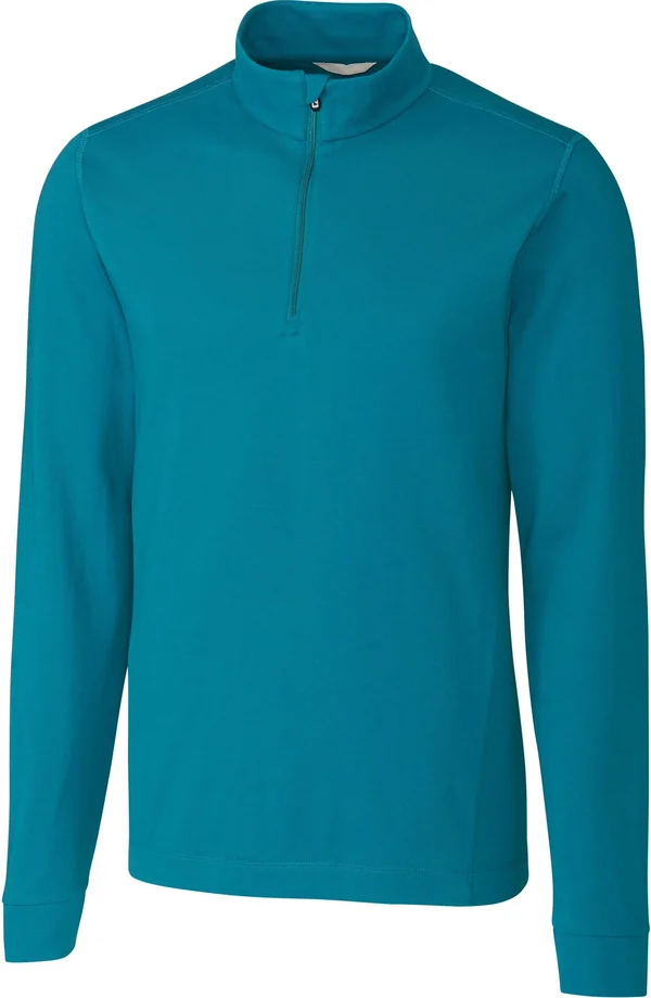 Cutter & Buck Men's Advantage Zip Mock - BCK00068 Teal Blue