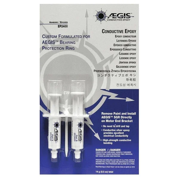 Aegis Kit EP2400 Epoxy Adhesive, Syringe, 0.5 oz, Yellow, 30 Min