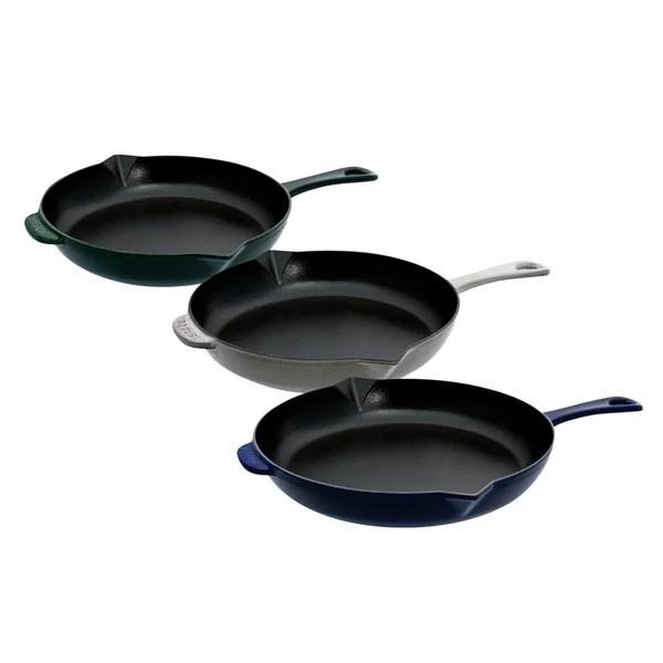 Staub Cast Iron Fry Pan, 10-in, Basil