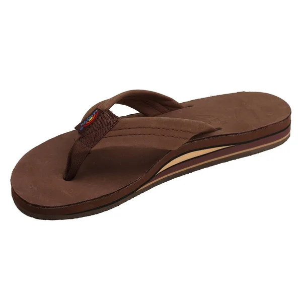 Rainbow Leather Double Layer Sandal Women's- Expresso