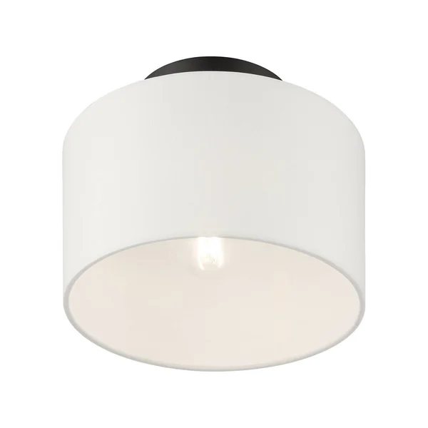 Livex Lighting Meridian 1 Light Black Semi Flush Mount 41095-04