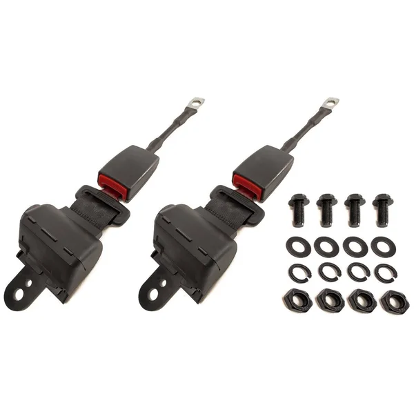 Golf Cart King (2) Universal Retractable Seat Belt Kit for Club Car, Yamaha, Ezgo Golf Cart