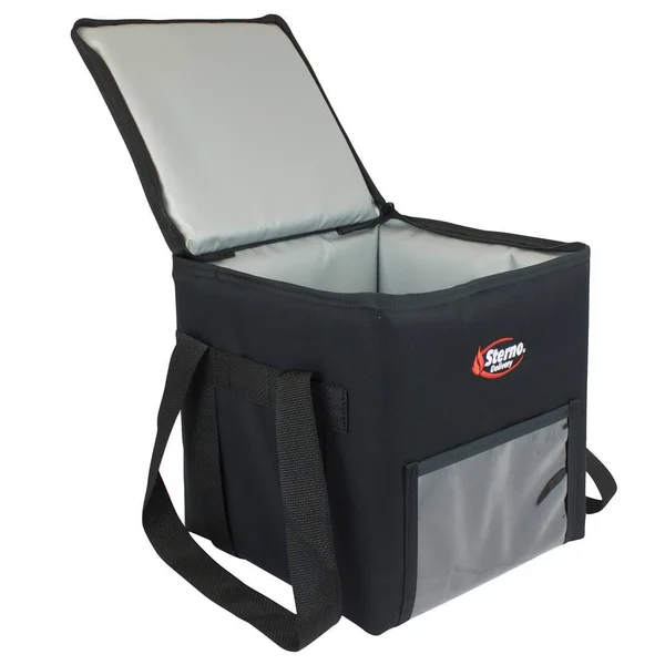 Sterno 70518 Black Extra-Large Delivery Insulated Food Carrier - 11 1/2x22 x 11 1/2x22 x 18x22 - Holds (6) 6x22 x 6x22 x 3x22 San