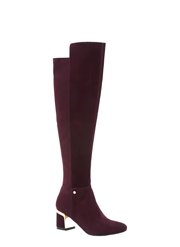 Dkny, Cora Knee High Boots, Burgundy - 8.5