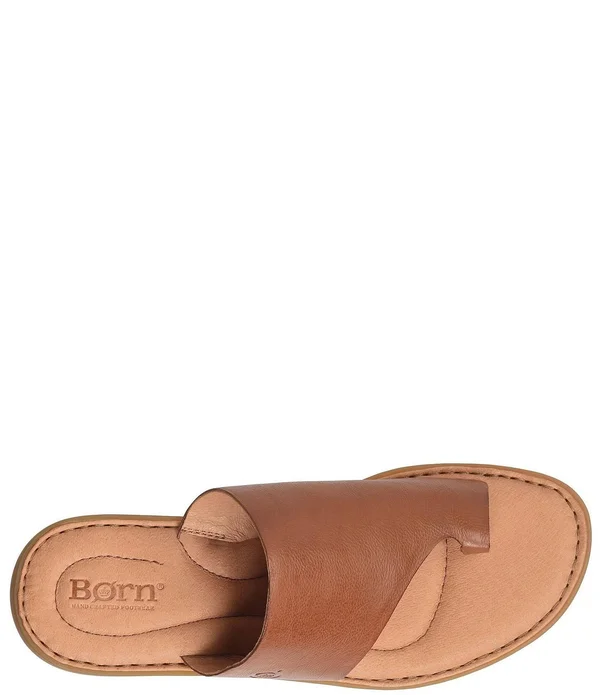 Born Inti Leather Toe Ring Sandals - 11M