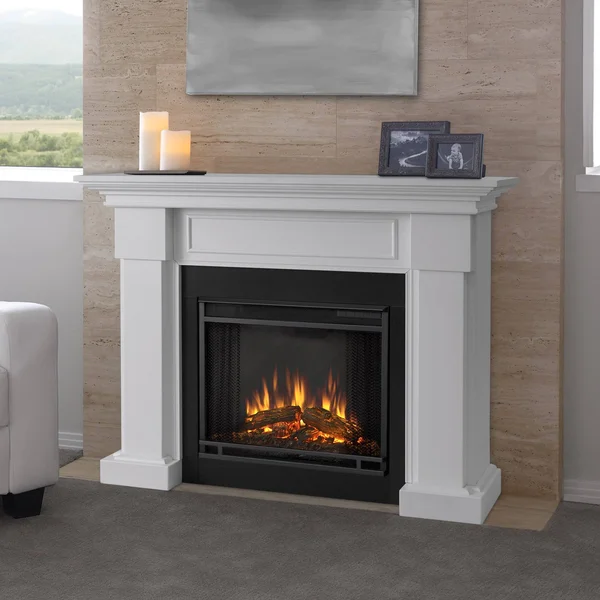 Real Flame 7910E Hillcrest Electric Fireplace, White