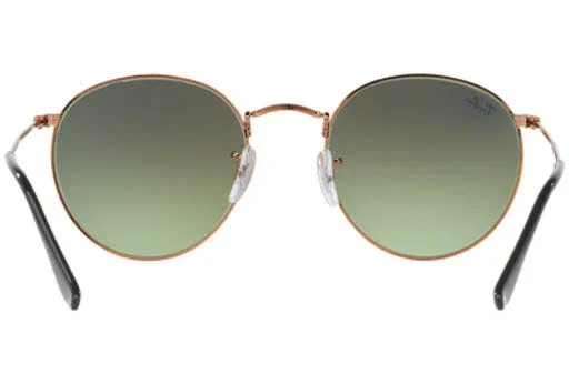 Ray-Ban Round Metal Sunglasses RB3447 9002A6 - Bronze-Copper Frame - Green Gradient Lenses - 50mm