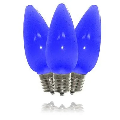 Queens of Christmas C9-DIM-RETRO-BL-F 0.96 Watt, C9 Incandescent, Dimmable Light Bulb, (462) E17/Intermediate (Set of 25)
