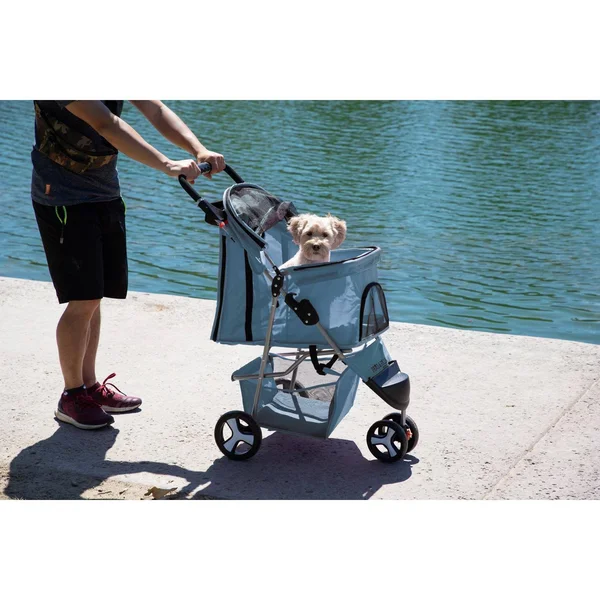 Paws & Pals Pet Stroller, 3 Wheel Jogger, Blue