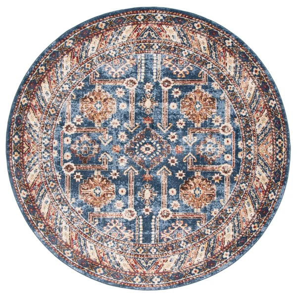 Safavieh Bijar Celie Traditional Distressed Oriental Rug - 6&7x22 x 6&7x22 Square - Brown/Ivory