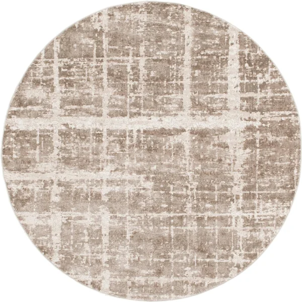 Jill Zarin Lexington Avenue Uptown Area Rug - 8& x 8& Round - Light Brown