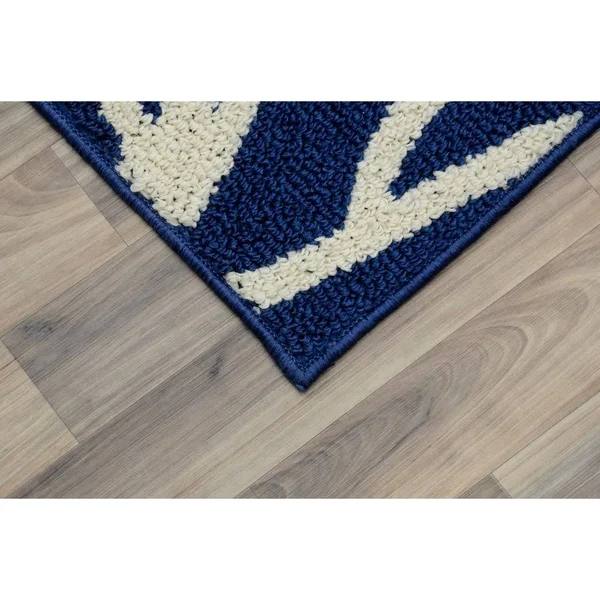 Garland Rug Sea Coral Indigo/Ivory 5 ft. x 7 ft. Area Rug