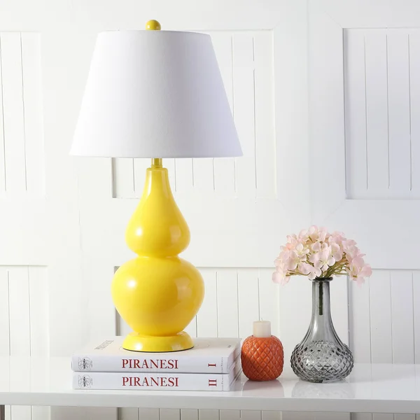 Safavieh Cybil Double Gourd Table Lamp (Set of 2) Yellow