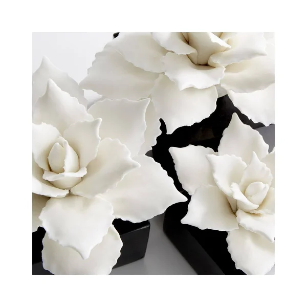 Cyan Large Calendine Sculpture - White - 10285