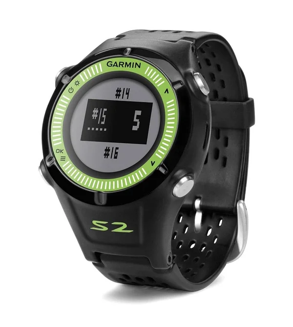 Garmin Approach S2 GPS Watch, Black/Green