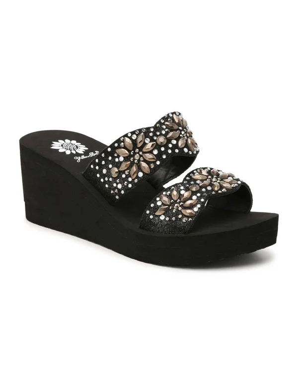 Yellow Box Edily Wedge Sandal - 8.5, Leather