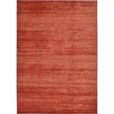 Rhonda Terracotta Area Rug Rug Size: Rectangle 7& x 10&