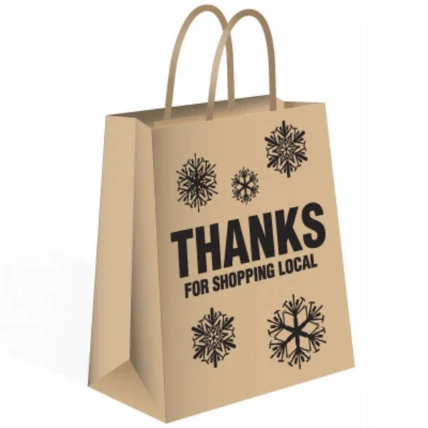 Ampac Mobile Holdings 272407 Seasonal Holiday Shopper Bag Large - 250 Count - 13 x 7 x 13