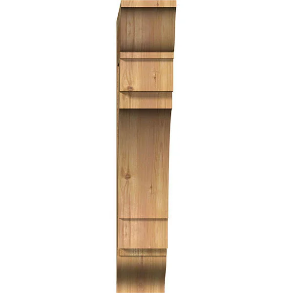 Ekena Millwork BKT06X26X34MRC01RWR 6x22W x 26x22D x 34x22H Merced Traditional Rough Sawn BRACKET - Western Red Cedar