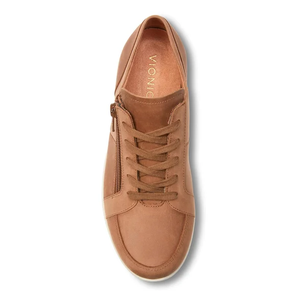 Women's Vionic Abigail Lace Up Sneaker - Size: 6.5, Beige