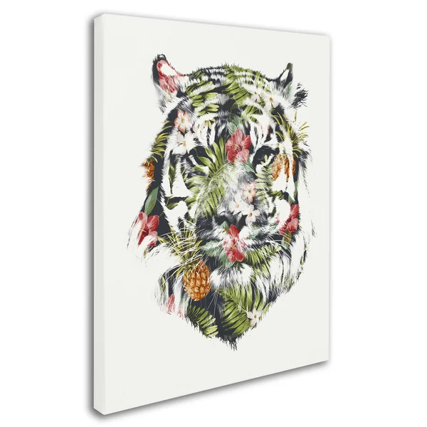 Tropical Tiger by Robert Farkas, 35x47-Inch Canvas Wall Art