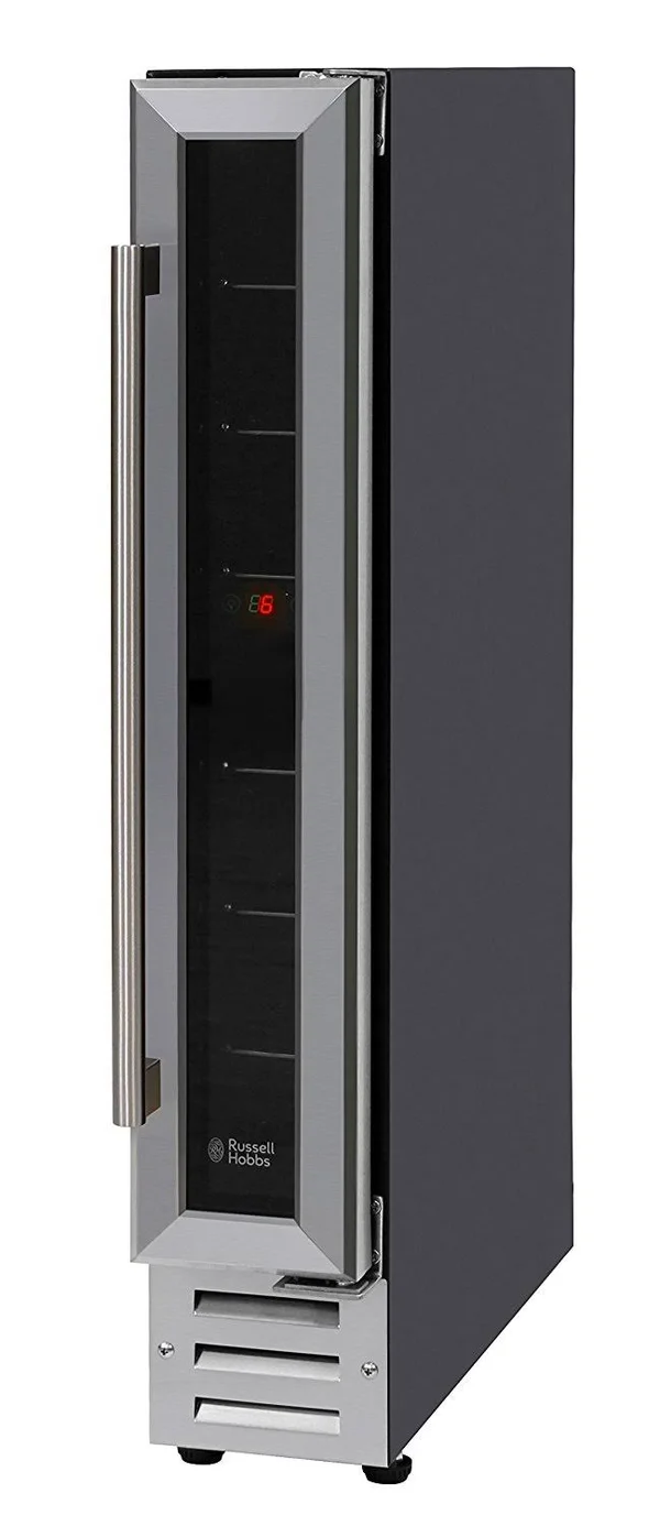 Russell Hobbs rhbi7wc1ss Built-in or Freestanding 7 Bottle Wine Coo, 52.5 x 15 x 87 cm