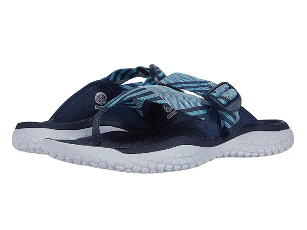 Keen Women's Solr Toe Post Sandal - 6 - Navy - Blue Mist