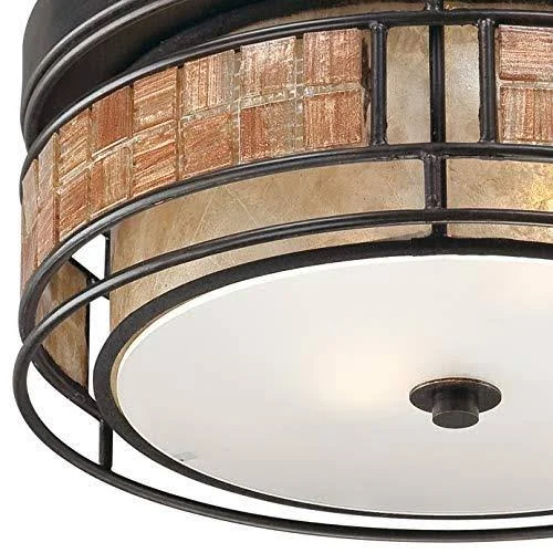 Quoizel MCLG1612RC Laguna Flush Mount Light, Renaissance Copper