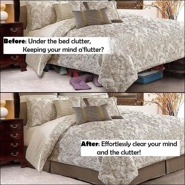 Harmony Lane Classic Tailored Bed Skirt with 14 Drop - King, Camel