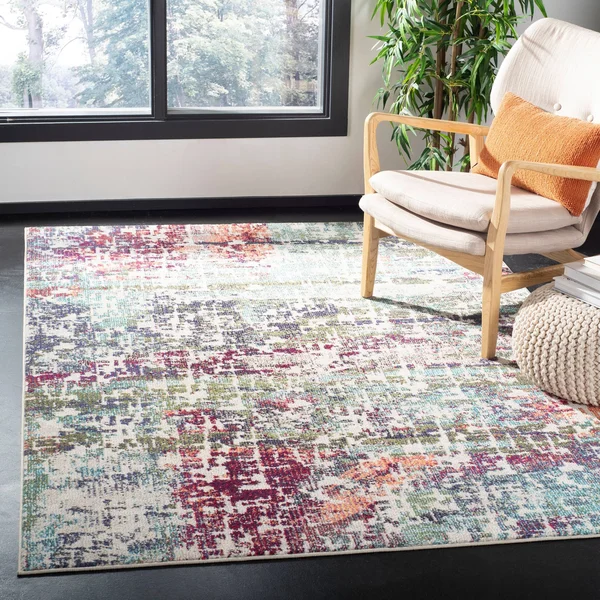 Safavieh Madison 469 Area Rug, Cream, Blue, 6&7x22 x 6&7x22 Round