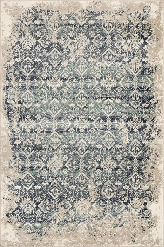 Kas Heritage 9372 Ivory/Blue Anna Area Rug 7&7x22 x10&10x22
