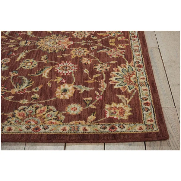 Kathy Ireland Ancient Times Area Rug (5&3x22 x 7&5x22 - Brown) - Nourison