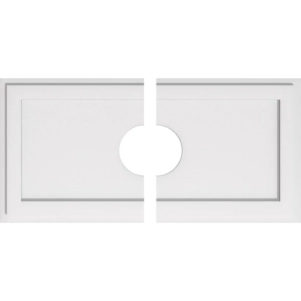 Ekena Millwork CMP34X17RE2-06000 34x22W x 17x22H x 6x22ID x 11 3/4x22C x 1x22P Rectangle Architectural Grade PVC Contemporary Ce