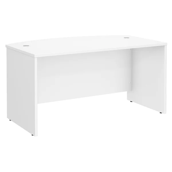 Bush Business Furniture Studio C 60W x 36D Bow Front Desk - White
