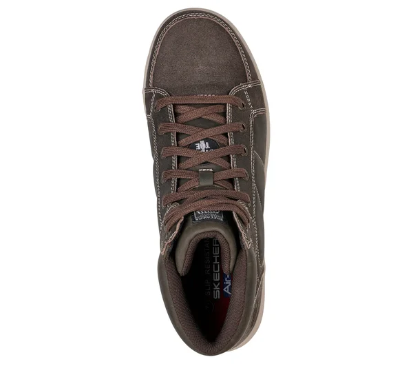 Skechers Men's Work Watab Stirling Steel Toe High Top - Chocolate