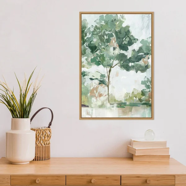 Soundless Beauty I by Isabelle Z Framed Canvas Art - Plastic - Brown