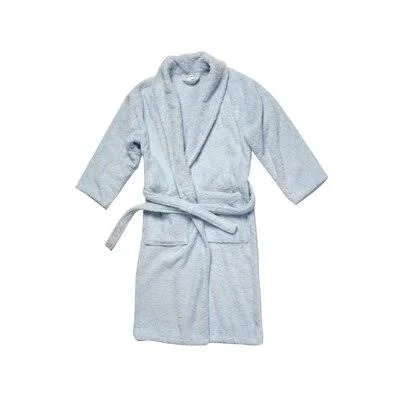 Salbakos Luxury 100% Cotton Terry Cloth Bathrobe Ice Blue Large