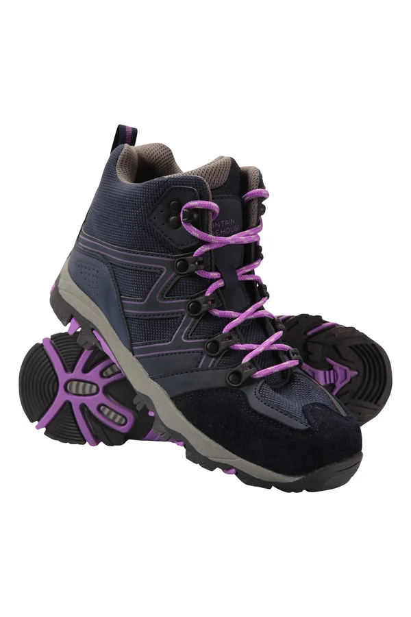 Mountain Warehouse Oscar Kids Hiking Boots - Purple, Size 4