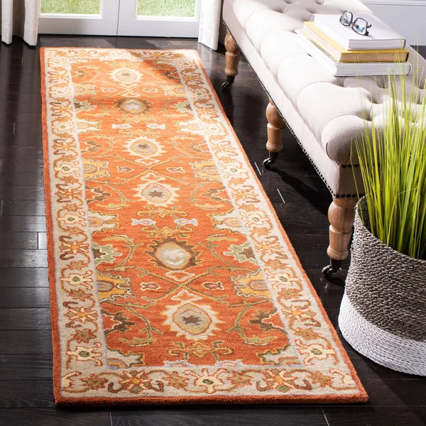 Safavieh Heritage HG734D Rust, Beige Rug 6& x 6& Square
