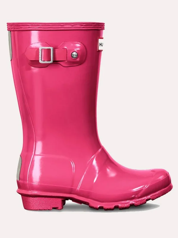 Hunter Original Kids Gloss Boots Bright Pink