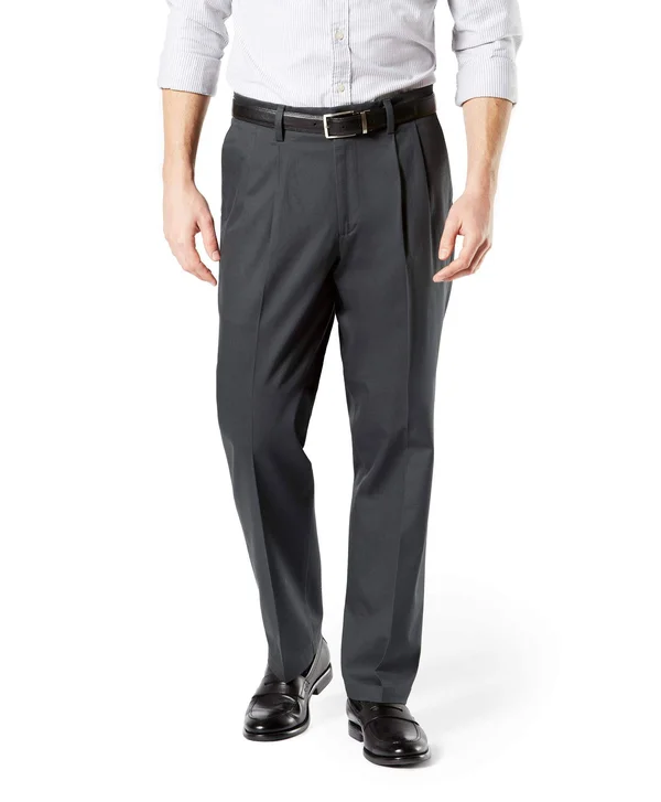 Dockers Men's Classic Fit Signature Lux Cotton Stretch Pants - Pleated D3 Khaki